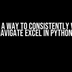 Is there a way to consistently visually navigate Excel in Python?