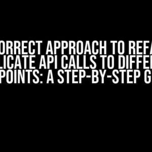 The Correct Approach to Refactor Duplicate API Calls to Different Endpoints: A Step-by-Step Guide