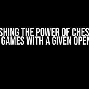 Unleashing the Power of Chess APIs: Finding Games with a Given Opening FEN