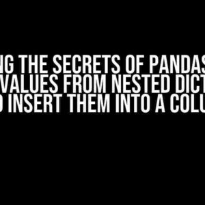 Unlocking the Secrets of Pandas: How to Extract Values from Nested Dictionaries and Insert Them into a Column